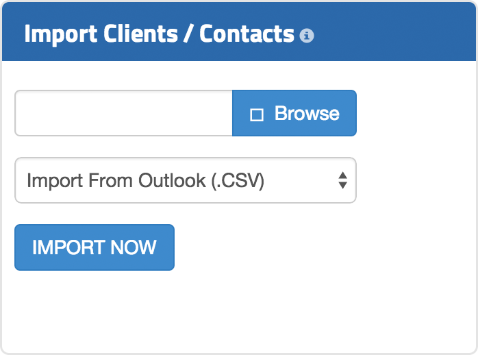 Import Clients Contacts